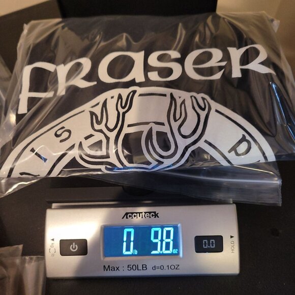 Fraser Clan Je Suis Prest Stag Crest Black T-Shirt 2XL Heavyweight Jerzees Cotto - Picture 8 of 8